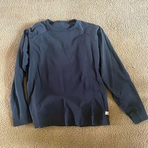 Mens Large vital crew long-sleeve shirt charcoal